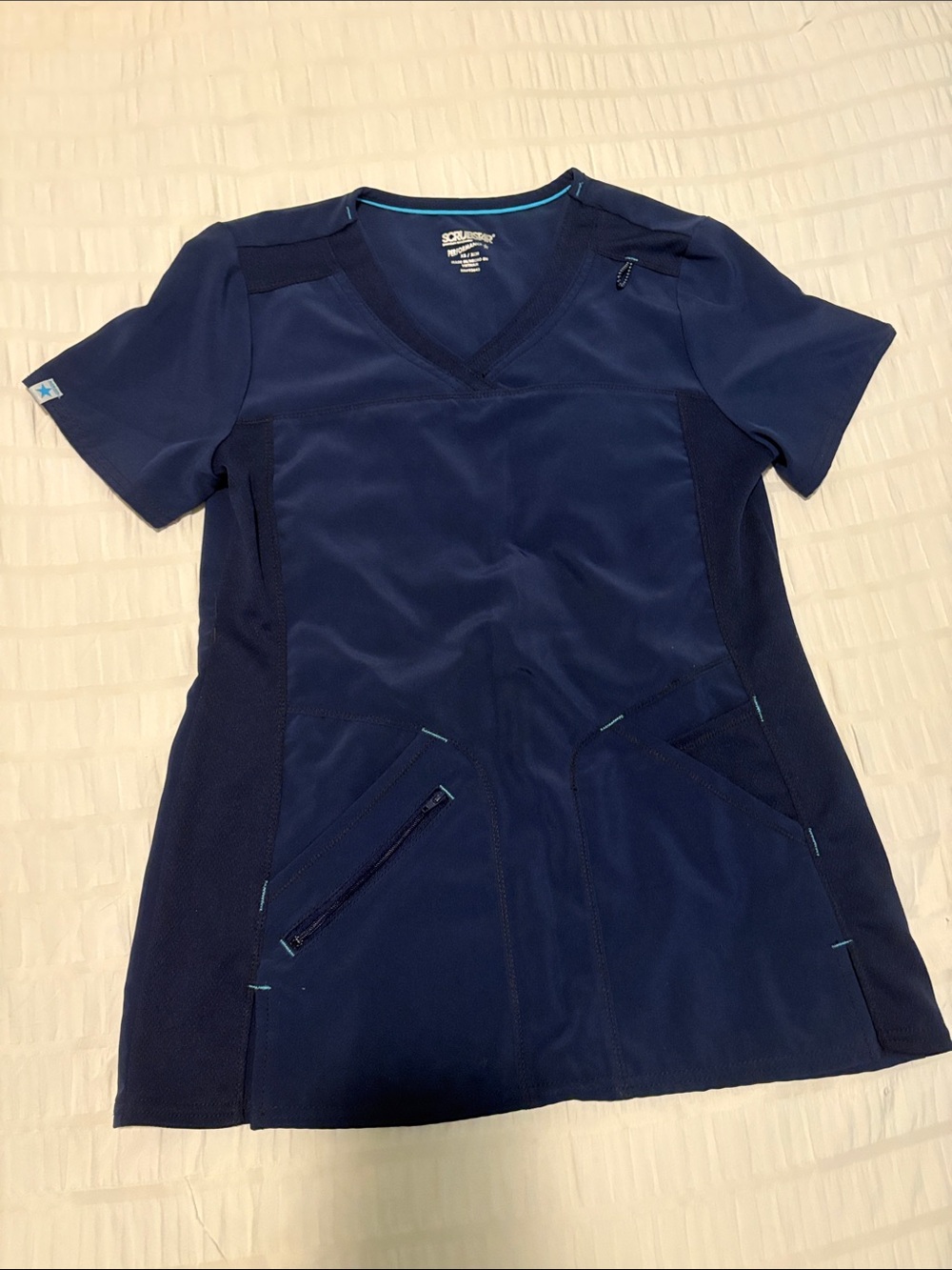 Scrubstar Navy Blue V-Neck Women's Scrub Top